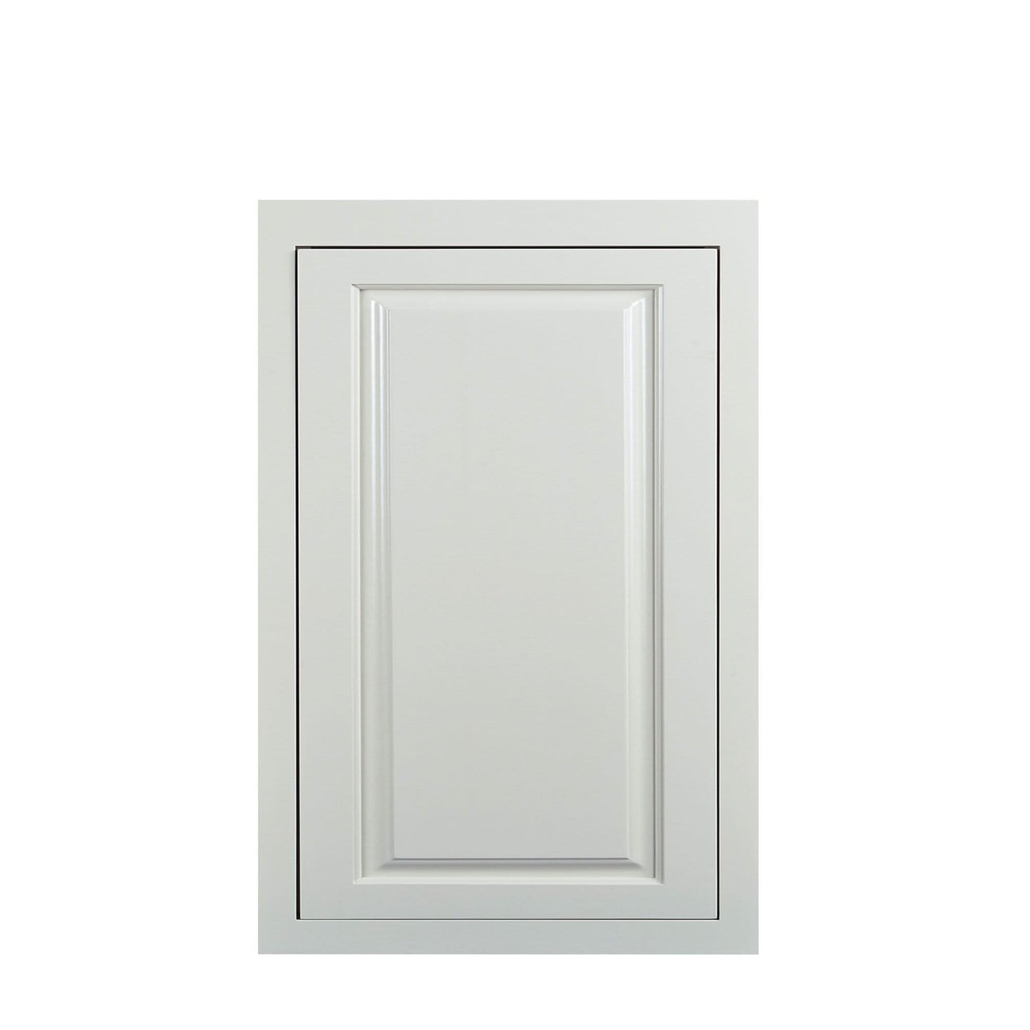 30" Tall Vintage White Inset Raised Panel Wall Cabinet - Single Door 9", 12", 15", 18" & 21"