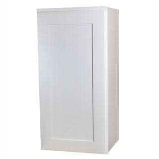 36" Tall Wall Cabinet 36" Tall White Shaker Wall Cabinet - Single Door 9", 12", 15", 18", 21" Inset Kitchen Cabinets