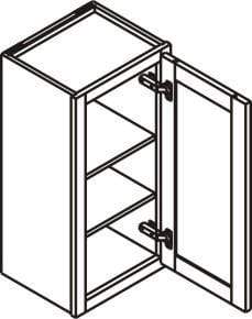 36" Tall Wall Cabinet 36" Tall White Shaker Wall Cabinet - Single Door 9", 12", 15", 18", 21" Inset Kitchen Cabinets