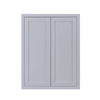 39" Tall Light Gray Inset Shaker Wall Cabinet - Double Door - 30" Wide