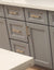 Double Shaker Dark Gray Full Overlay 3 Drawer Base Cabinet 12", 15", 18", 21", 24", 30", 33" & 36" Wide