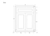 Light Gray Inset Shaker Base Cabinet - Double Door 24"-27" Wide