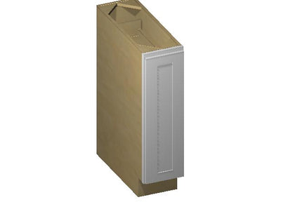 White Shaker 1/2" Overlay Spice Rack Pull Out Base Cabinet 6", 9" & 12" Wide - RTA Wholesalers