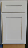 White Shaker 1/2" Overlay Base Cabinet - Two Doors 24", 27", 30", 33 & 36" Wide