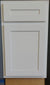 White Shaker 1/2" Overlay Base Cabinet - One Door 9", 12", 15", 18", 21"