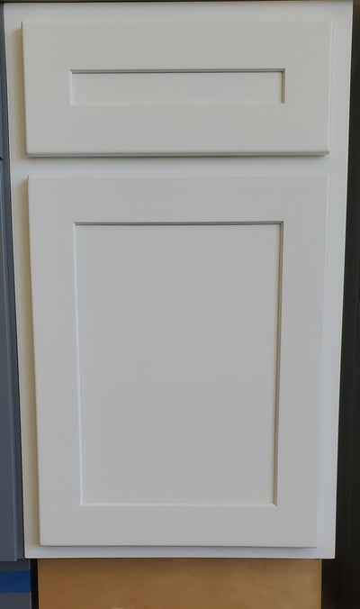30" Tall White Shaker 1/2" Overlay Wall Cabinet - Double Door 24", 27", 30", 33" & 36" Wide