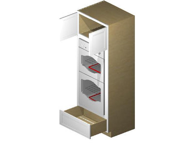 Wall Oven Modern Euro Slab Cabinet - Single Oven and Double Oven - RTA Wholesalers