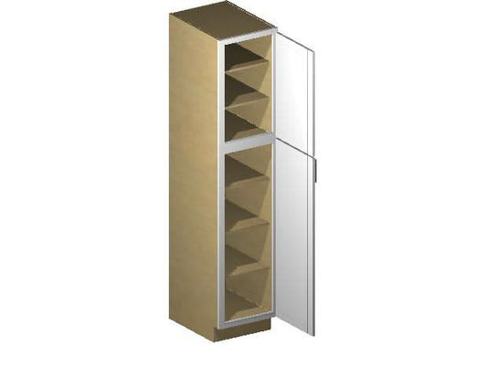 90" Tall Pantry White Shaker 1/2" Overlay Cabinet 18", 24" & 30" Wide - RTA Wholesalers