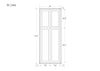 Pantry Cabinet 24" wide x 84" tall Light Gray Inset Shaker