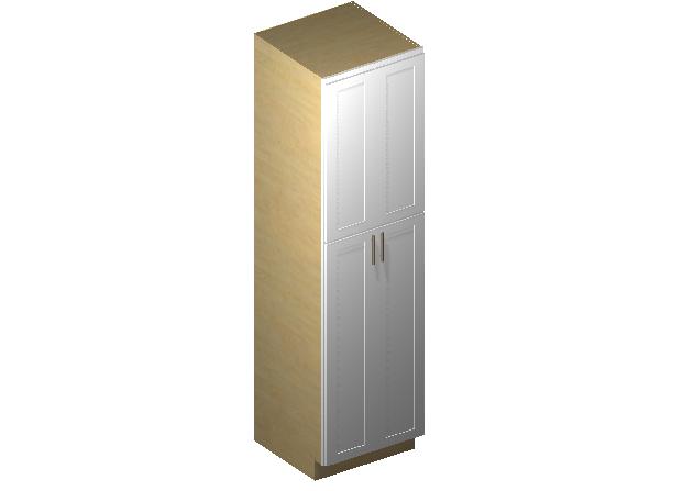 96" Tall Pantry White Shaker 1/2" Overlay Cabinet 18", 24" & 30" Wide - RTA Wholesalers