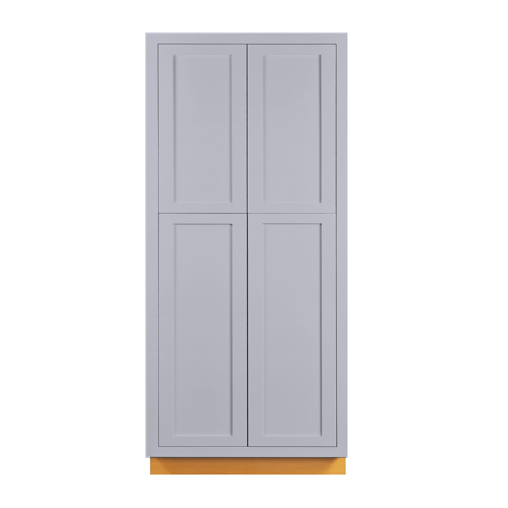 Pantry Light Gray Inset Shaker Cabinet 93" Tall 36" Wide