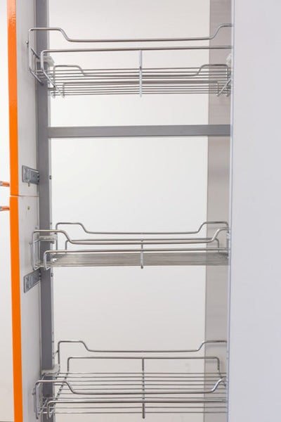 Pull Out Unit 12" Wide for Tall Pantry Modern Euro Slab Cabinet - RTA Wholesalers