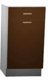 Trash Can Pull Out Base Modern Euro Slab Cabinet 18" - RTA Wholesalers