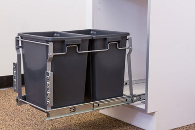 Trash Can Pull Out Base Modern Euro Slab Cabinet 18" - RTA Wholesalers