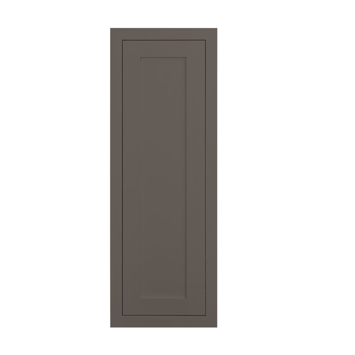 39" Tall Dark Gray Inset Shaker Wall Cabinet - Single Door 9", 12", 15", 18" & 21" Wide - RTA Wholesalers