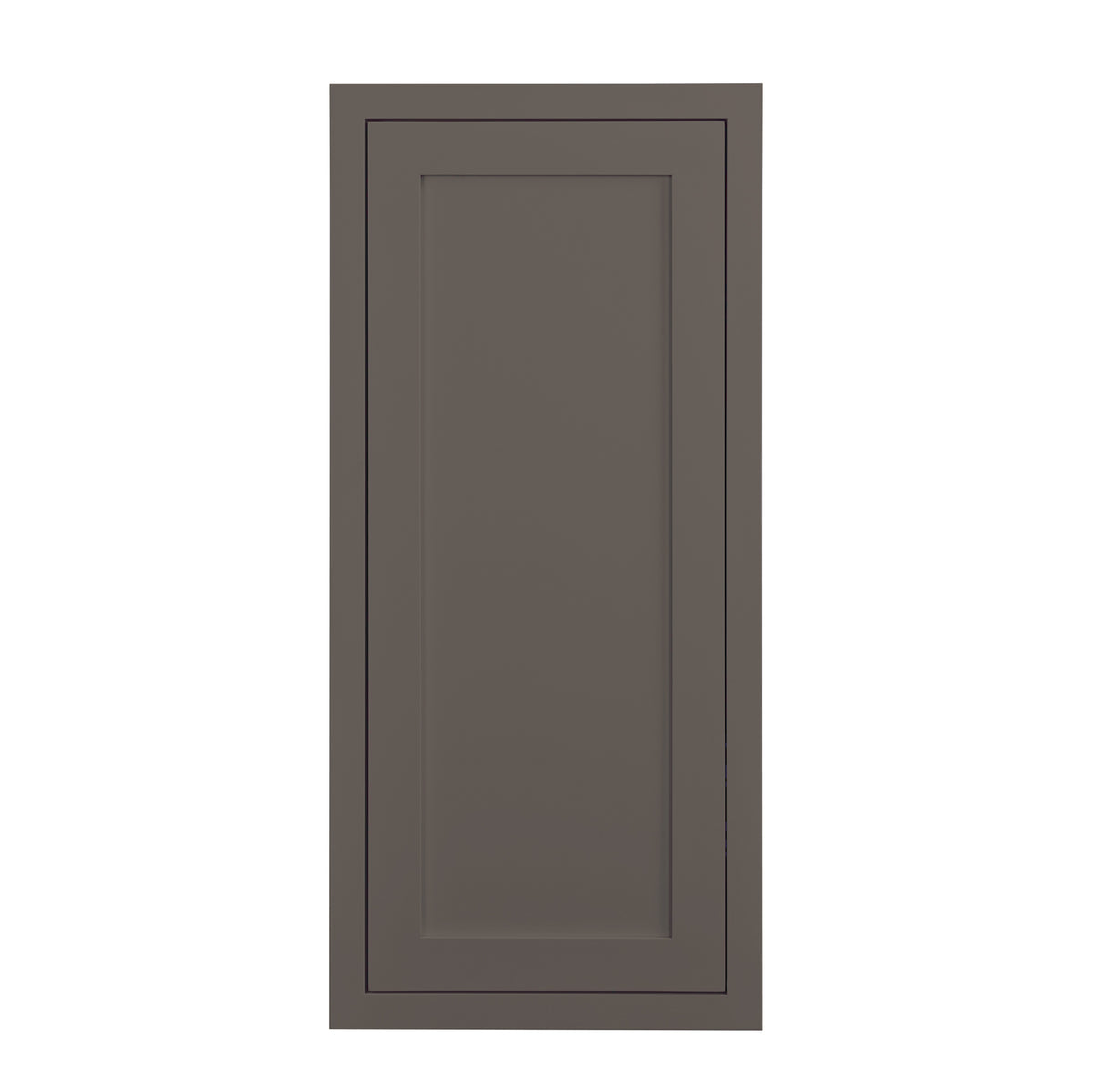 30" Tall Dark Gray Inset Shaker Wall Cabinet - Single Door 9", 12", 15", 18" & 21" Wide - RTA Wholesalers