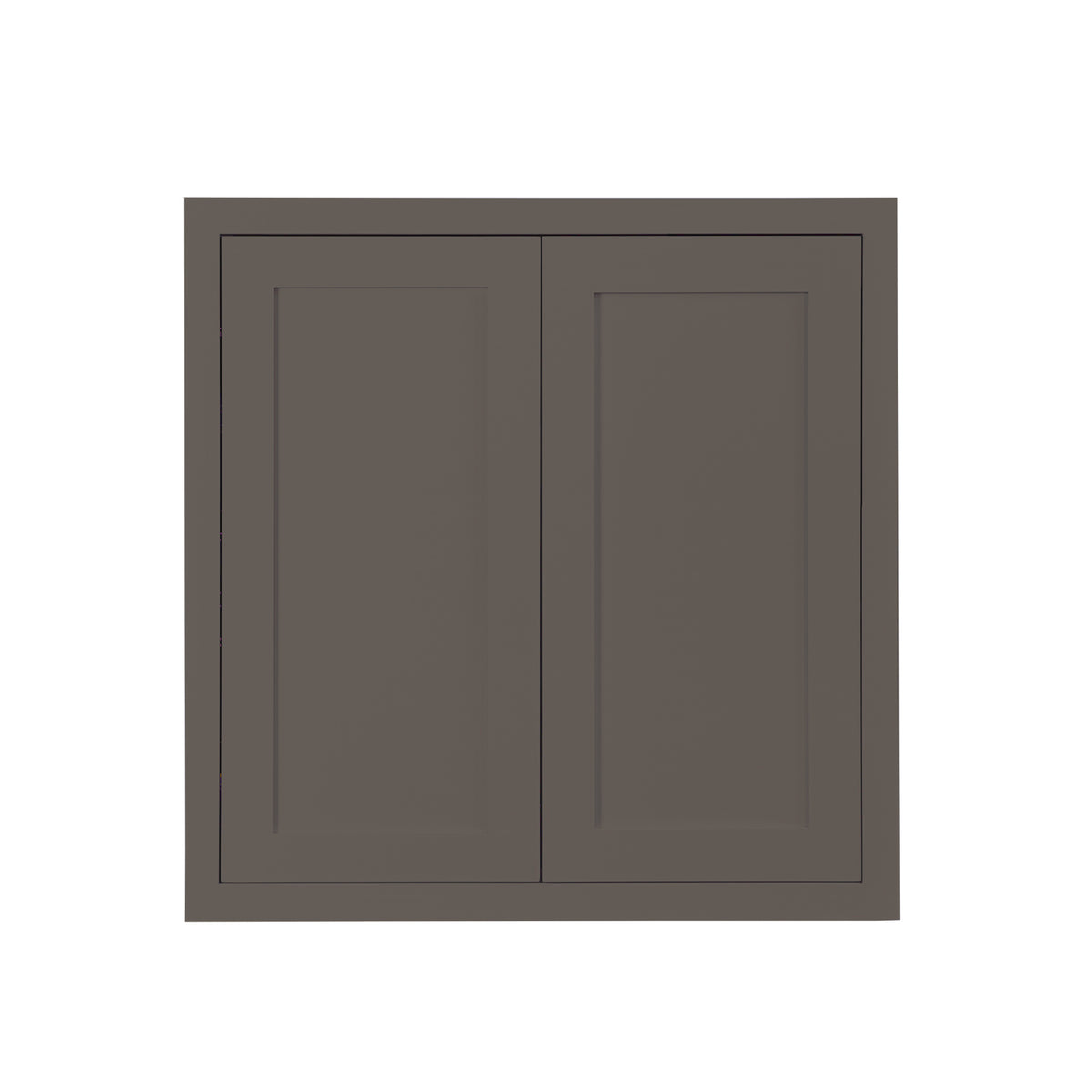 30" Tall Dark Gray Inset Shaker Wall Cabinet - Double Door 24", 27", 30", 33" & 36" Wide - RTA Wholesalers