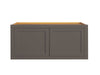 36" Wide 24" Deep Dark Gray Inset Shaker Refrigerator Wall Cabinet - Double Door 12", 15", 18", 21" & 24" Tall - RTA Wholesalers
