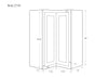 Wall Angle Corner Light Gray Shaker Wall Cabinet - RTA Wholesalers 27" Wide x 39" Tall