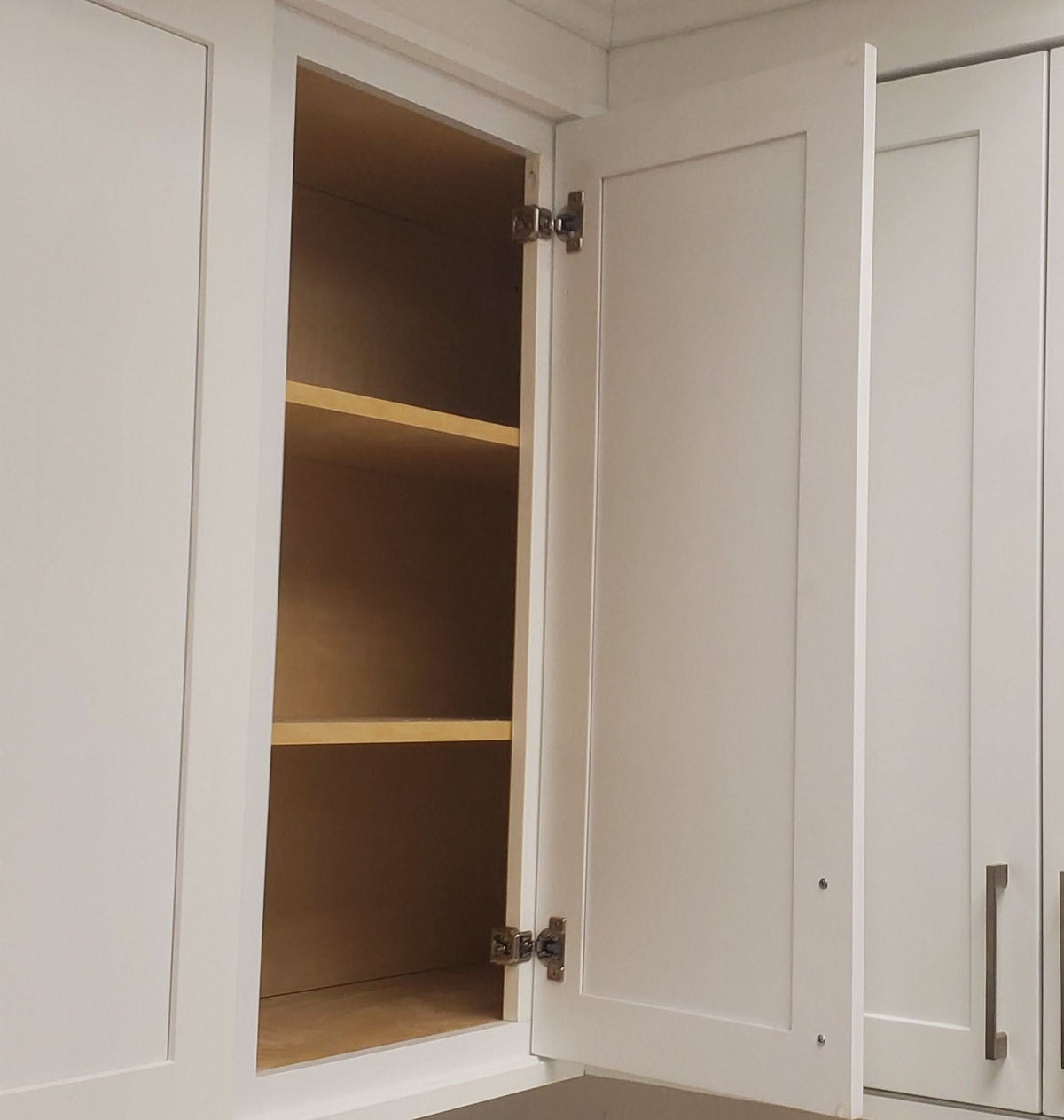 Full Height Door 15HNS Hermosa Noir Black Shaker 1-1/4" Overlay Wall Cabinet - Double Door 24", 27", 30", 33" & 36" Wide