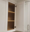 36" Wide by 12" Deep Bridge White Shaker 1-1/4"Overlay Wall Cabinet - Double Door 12", 15", 18", 21", 24" Tall