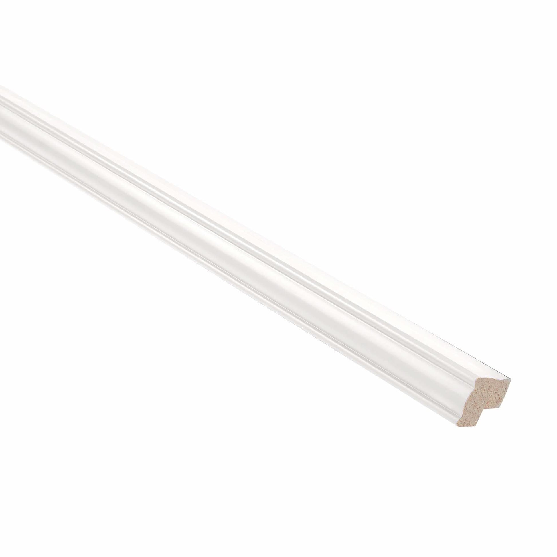 White Shaker 1/2" Overlay Light Rail Molding Trim Pieces