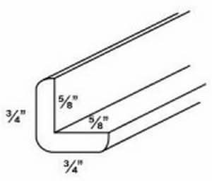 White Shaker 1/2" Overlay Outside Corner Molding Trim Pieces