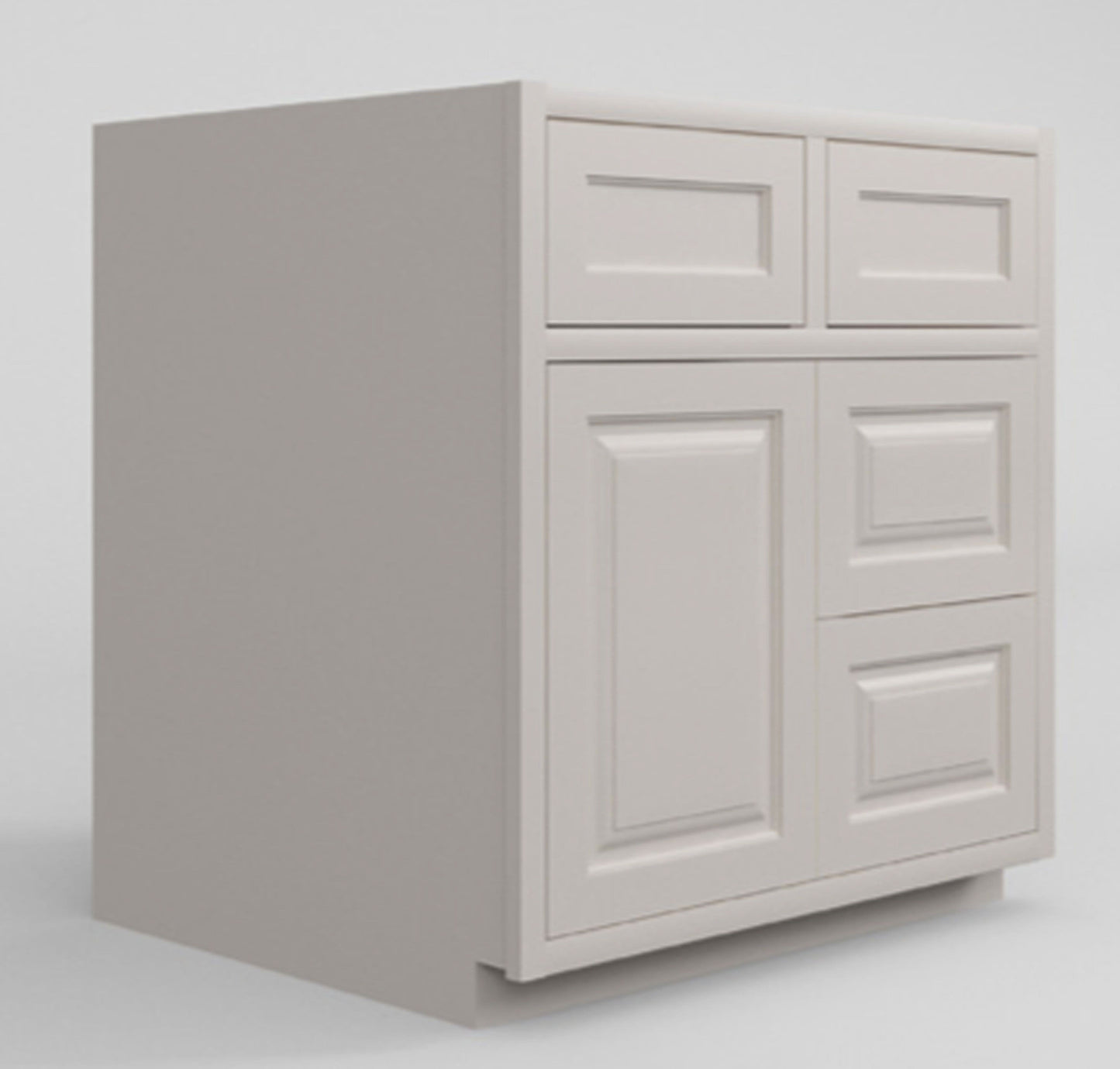 Bathroom Side Drawers Vanity Sink Base Vintage White Inset Shaker Cabinets - 21" Deep