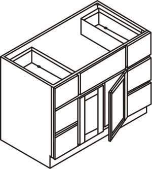 Base Cabinet Bathroom Side Drawers Single Vanity Sink Base Snow White Inset Shaker Cabinets - 48"& 60" Wide 21" Deep Inset Kitchen Cabinets