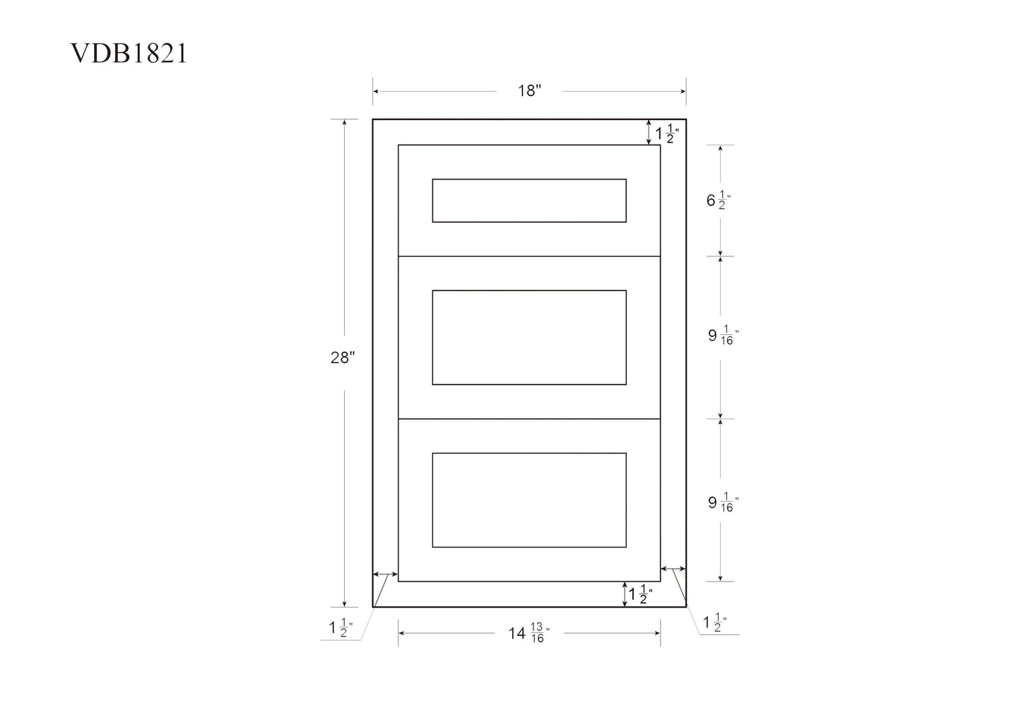 Base Cabinet Bathroom Vanity 3 Drawer Base Snow White Inset Shaker Cabinets - 21" Deep 12", 15" & 18" Wide Inset Kitchen Cabinets