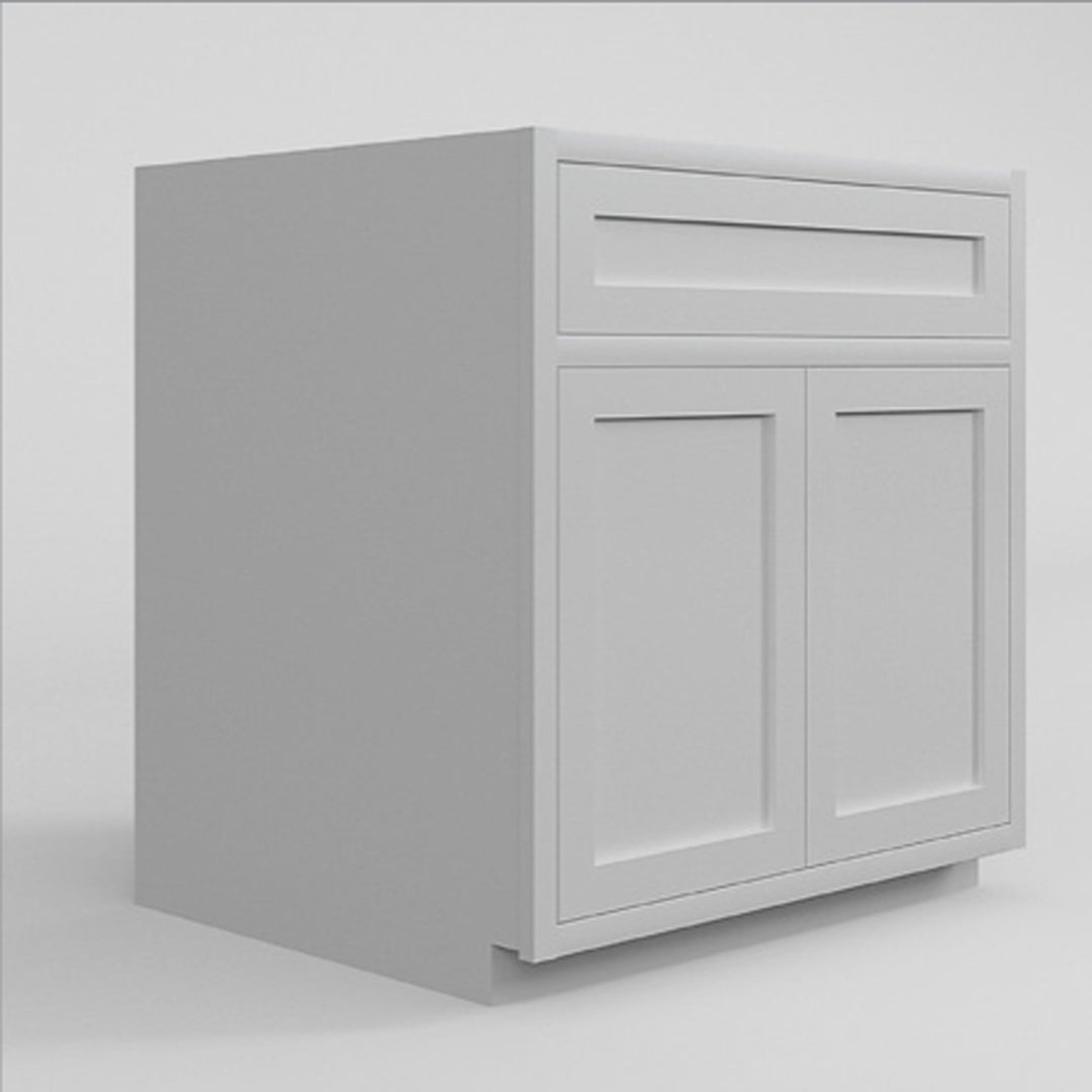 Snow White Inset Shaker Style Bathroom Vanity RTA