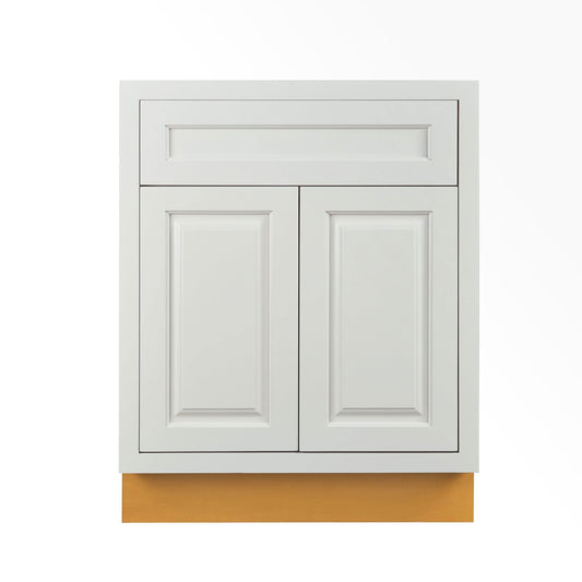 Bathroom Vanity Sink Base Vintage White Inset Raised Panel Cabinets - 21" Deep - 24", 27", 30" & 36" Wide
