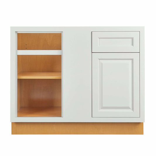Base Cabinet Blind Corner Base (Left or Right) Vintage White Inset Raised Panel Blind - BBC 36" Inch Inset Kitchen Cabinets