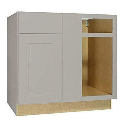 Blind Corner 1-1/4"  Overlay Base (Left or Right) 29 Newport White Double Shaker Blind 36"-42" & 42"-45"
