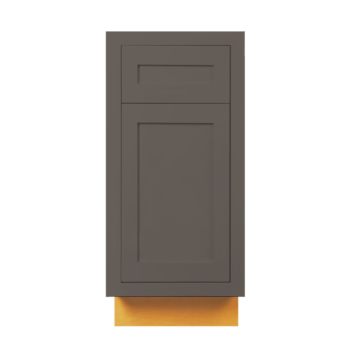 Dark Gray Inset Shaker Base Cabinet - Single Door 9", 12", 15", 18" & 21"
