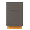 Dark Gray Inset Shaker Base Cabinet - Single Door 9", 12", 15", 18" & 21"