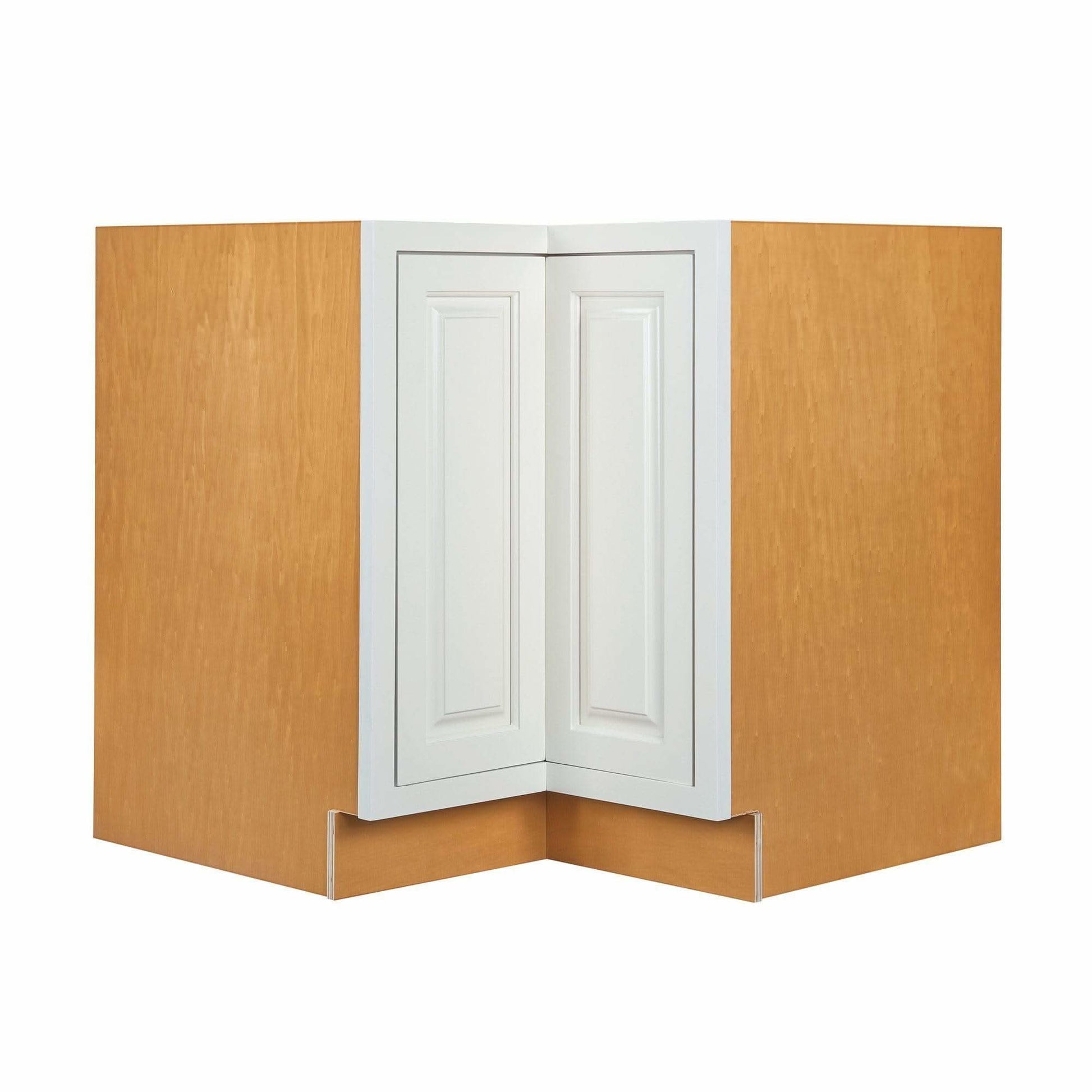 Lazy Susan Base Vintage White Inset Raised Panel Cabinets 33" & 36"