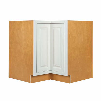 Lazy Susan Base Vintage White Inset Raised Panel Cabinets 33" & 36"