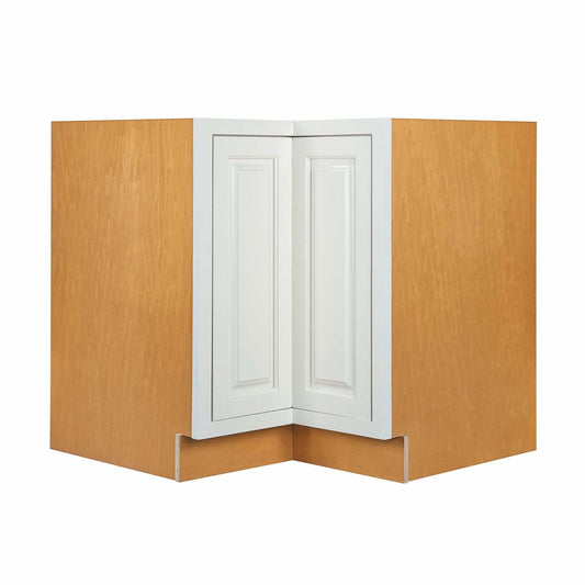 Lazy Susan Base Vintage White Inset Raised Panel Cabinets 33" & 36"