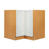 Lazy Susan Base Vintage White Inset Raised Panel Cabinets 33" & 36"