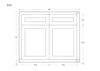 Light Gray Inset Shaker Base Cabinet - Double Door 36" Wide