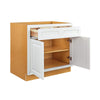 Vintage White Inset Raised Panel Base Cabinet