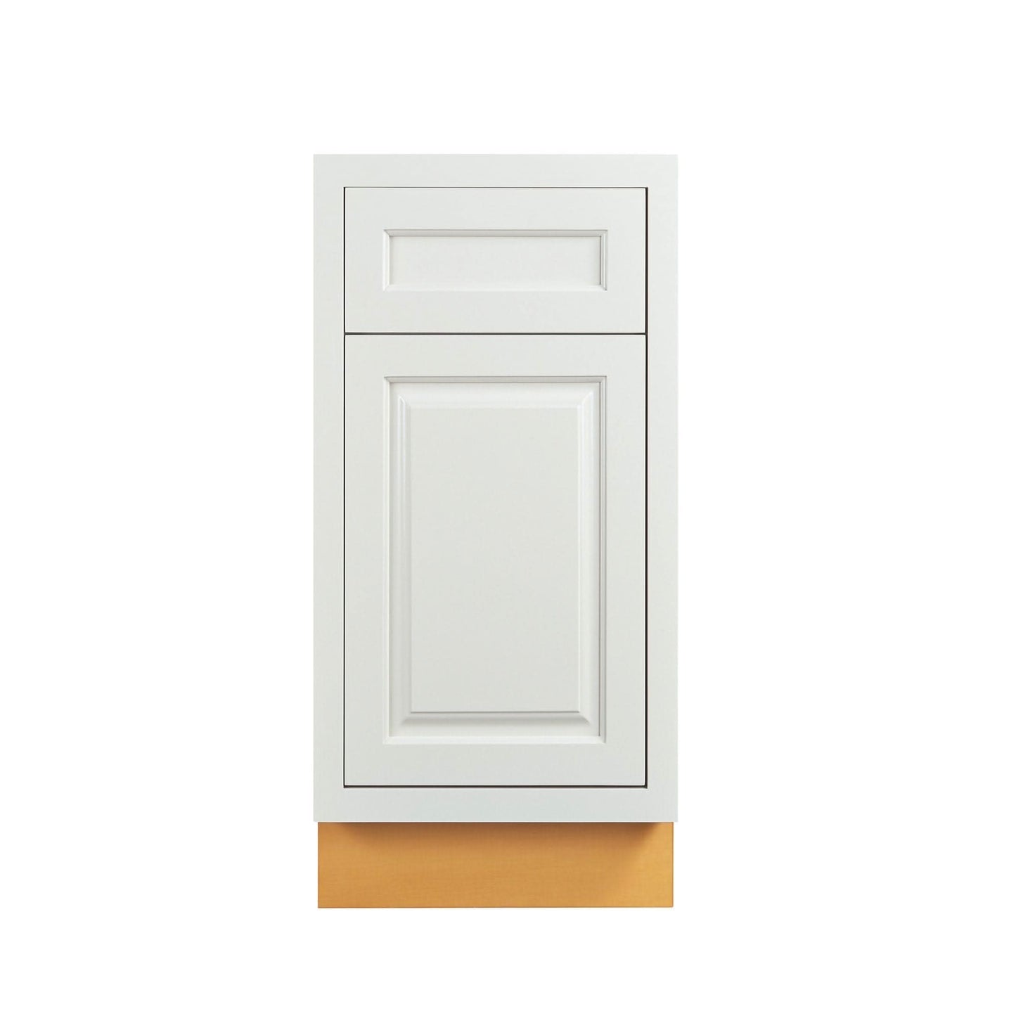 Vintage White Inset Raised Panel Base Cabinet - Single Door 9", 12", 15", 18" &  21"