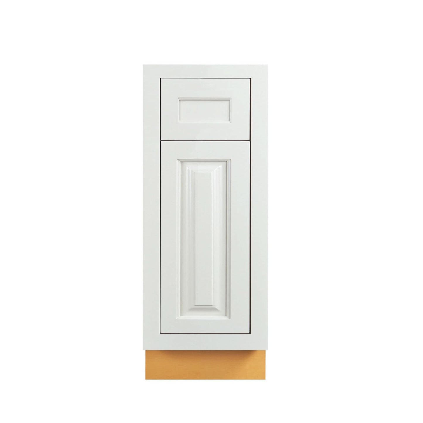 Vintage White Inset Raised Panel Base Cabinet - Single Door 9", 12", 15", 18" &  21"