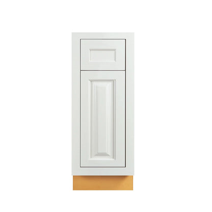 Vintage White Inset Raised Panel Base Cabinet - Single Door 9", 12", 15", 18" &  21"