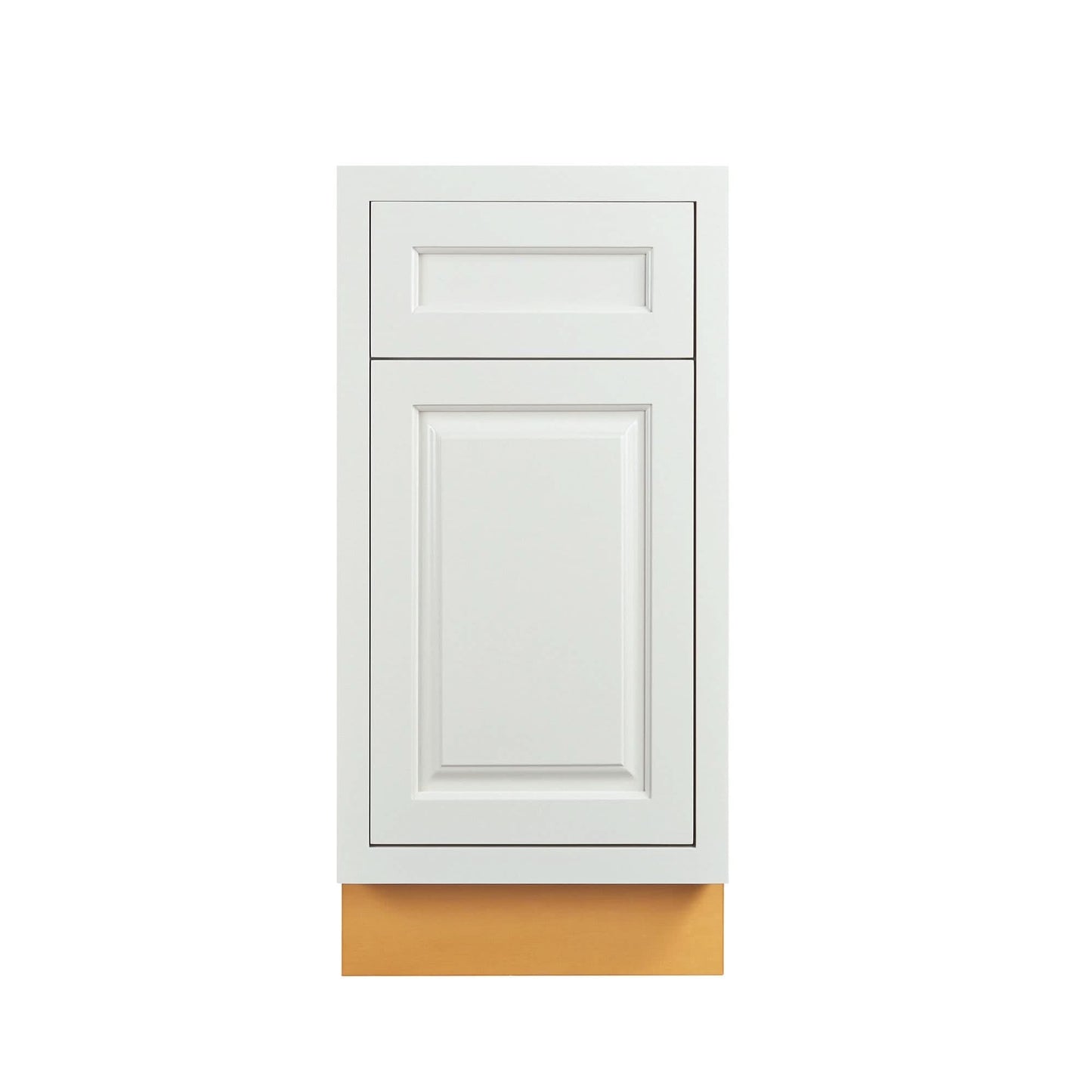 Vintage White Inset Raised Panel Base Cabinet - Single Door 9", 12", 15", 18" & 21"