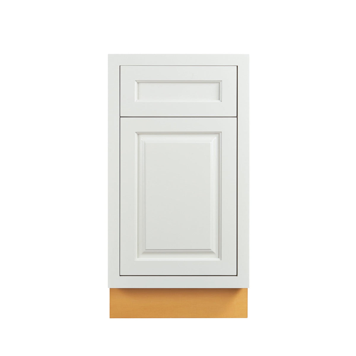 Vintage White Inset Raised Panel Base Cabinet - Single Door 9", 12", 15", 18" &  21"