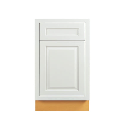 Vintage White Inset Raised Panel Base Cabinet - Single Door 9", 12", 15", 18" &  21"