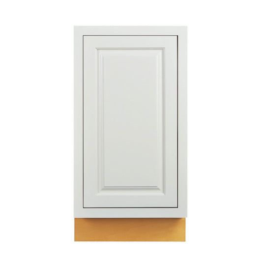 Vintage White Inset Raised Panel Trash Can Pull Out Base Cabinet 18"