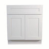 Base Cabinet White Shaker Sink Base 30", 33", 36", 42" WSSB33 Inset Kitchen Cabinets